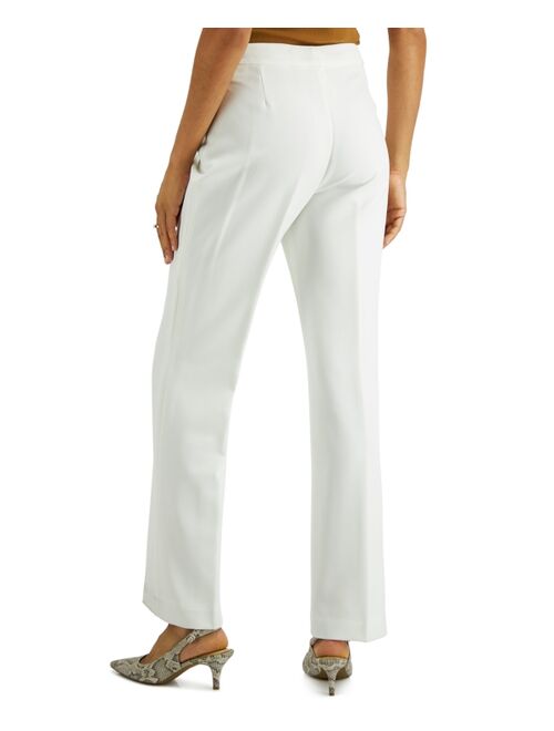 Kasper Straight-Leg Modern Crepe Dress Pants