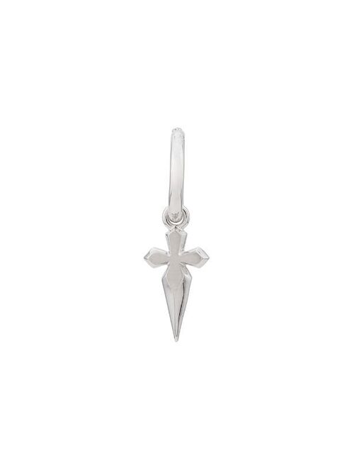 Northskull cross sword hoop earring