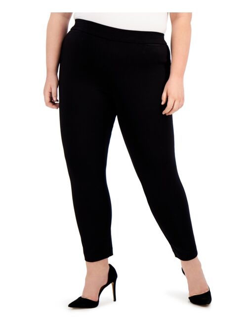 Kasper Plus Size Cropped Pull-On Pants