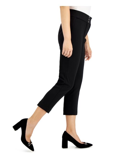 Kasper Petite High-Rise Ankle Pants