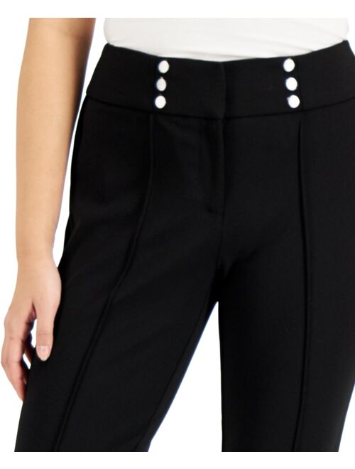 Kasper Petite High-Rise Ankle Pants