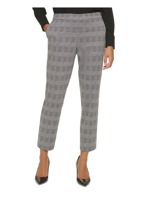 Calvin Klein X-Fit Houndstooth Slim Leg Pants