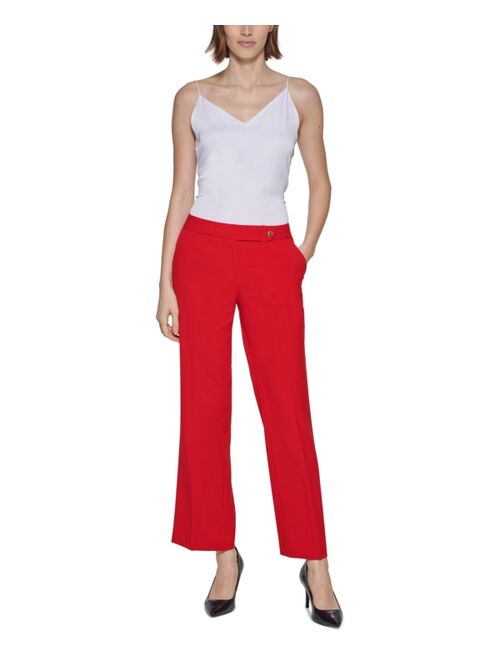 Calvin Klein Petite Tab-Waist Pants