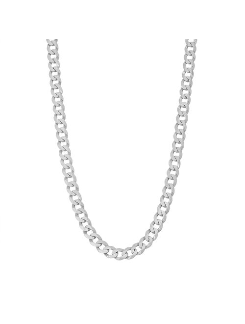 Giorgio di Vicenza Men's Sterling Silver Cuban Curb Chain Necklace