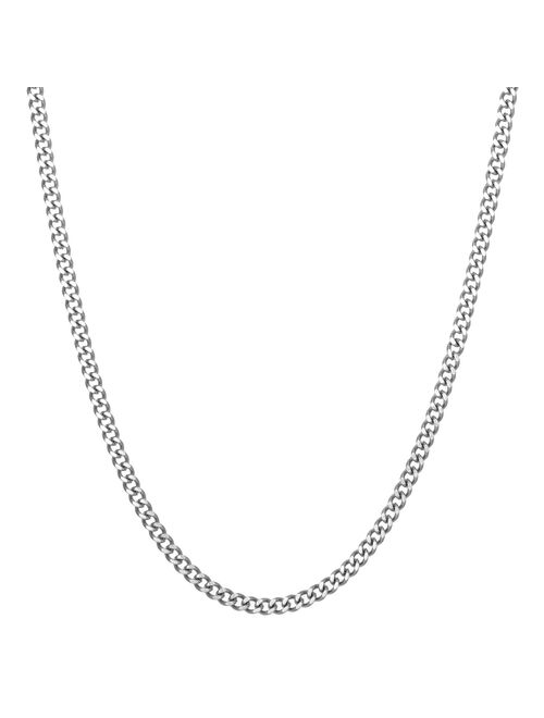 Men's LYNX Stainless Steel Curb Chain Necklace