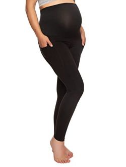 | Sueded Pocket Maternity Legging | Athleisure Pants for Pregnant Women