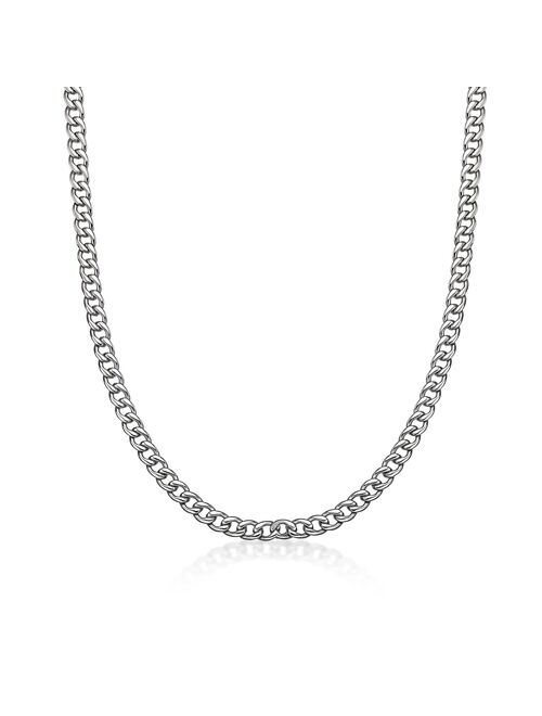 Men's LYNX Stainless Steel 7 mm Curb Chain Necklace