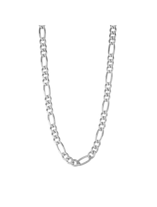 Jordan Blue Men's Sterling Silver Figaro Chain Necklace