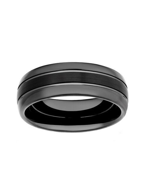 Men's Lovemark 8 mm Grooved Tungsten Wedding Band