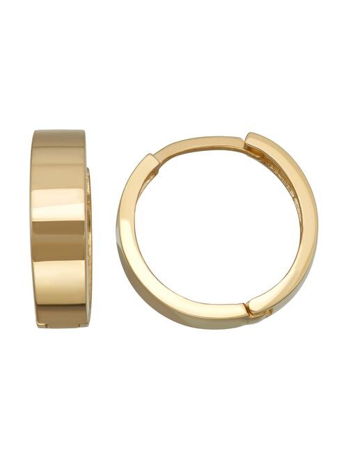 14k Gold Huggie Hoop Earrings