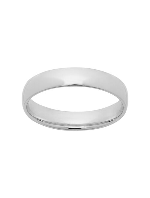 14k White Gold Wedding Band