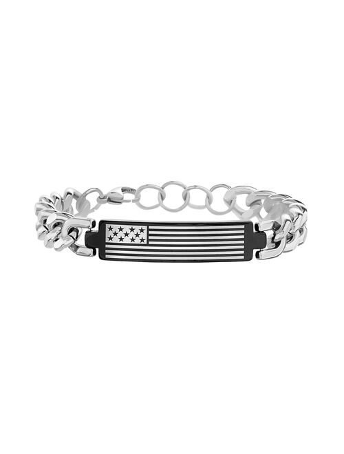 1913 Men's Stainless Steel American Flag Bracelet