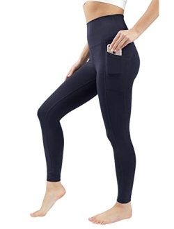 Cotton High Waist Ankle Length Compression Leggings with Elastic Free Waistband