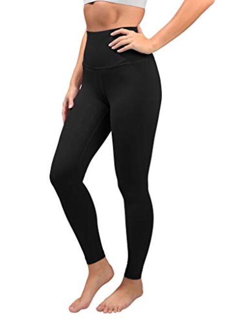 90 Degree By Reflex Cotton High Waist Ankle Length Compression Leggings with Elastic Free Waistband