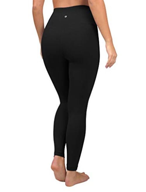 90 Degree By Reflex Cotton High Waist Ankle Length Compression Leggings with Elastic Free Waistband