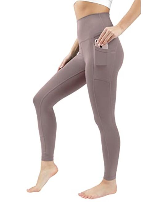 90 Degree By Reflex Cotton High Waist Ankle Length Compression Leggings with Elastic Free Waistband