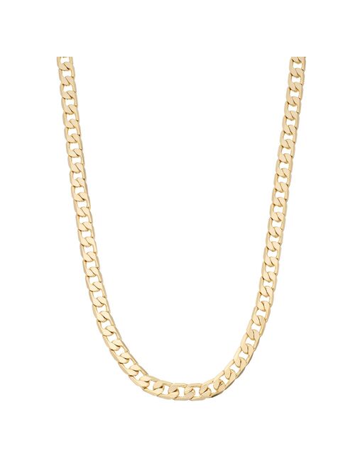 Men's 14k Gold Plated Curb Chain Necklace