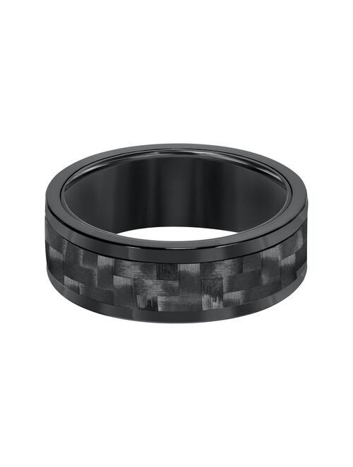 Lovemark Black Tungsten with Carbon Inlay Men's Wedding Band