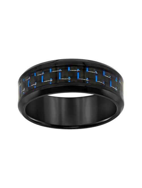 Lovemark Black Titanium with Carbon Inlay Men's Wedding Band