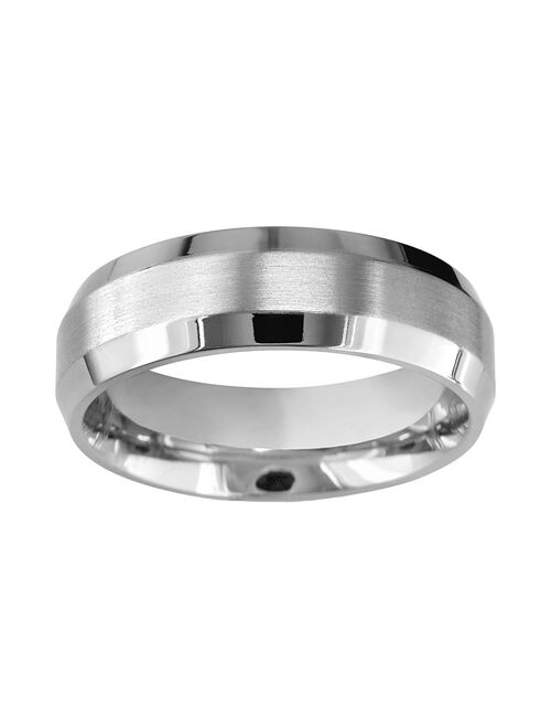 Titanium Beveled Wedding Band - Men