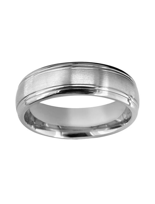 Titanium Double Groove Wedding Band - Men