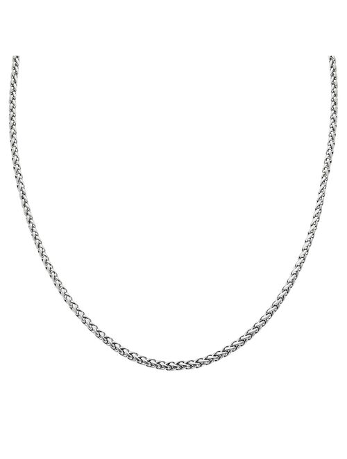 Men's LYNX Stainless Steel Wheat Chain Necklace