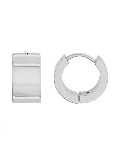 1913 Stainless Steel Huggie Hoop Earrings