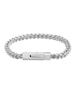 Men's Stainless Steel 6mm Franco Link Chain Bracelet