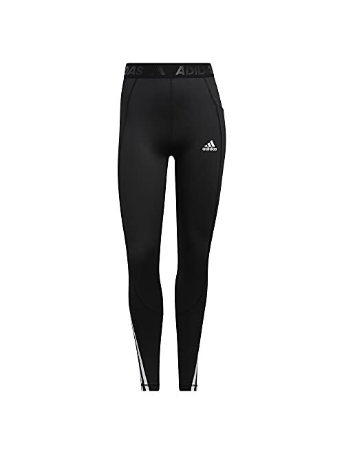 adidas Women's Techfit 3-Stripes Long Gym Leggings