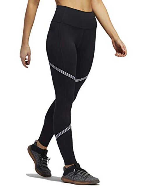 adidas Women's Believe This High Rise 3-Stripes Tights, Black Medium