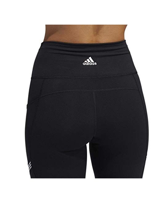 adidas Women's Believe This High Rise 3-Stripes Tights, Black Medium