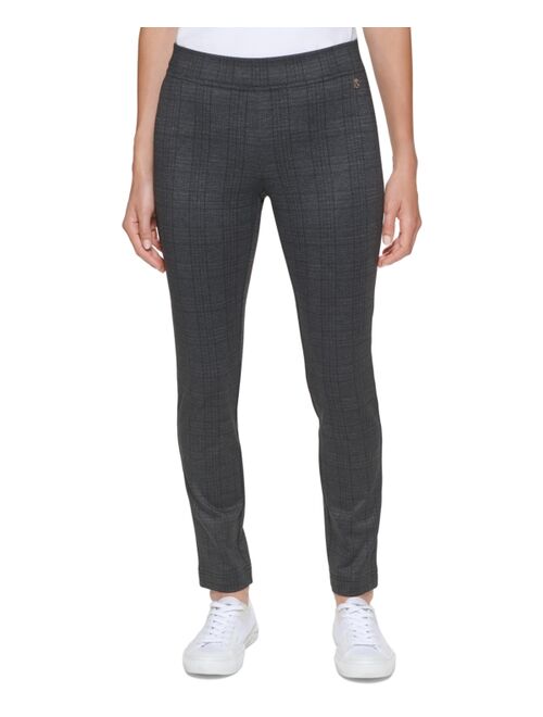 Calvin Klein Plaid Pull-On Pants