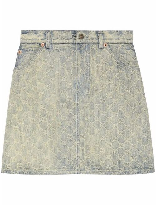 Gucci GG denim skirt