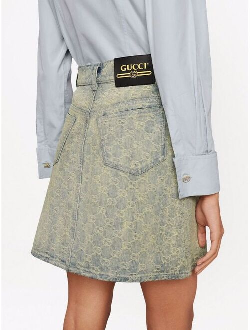 Gucci GG denim skirt