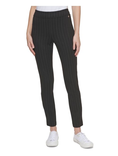 Calvin Klein Pinstriped Pull-On Pants