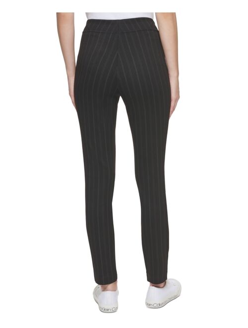 Calvin Klein Pinstriped Pull-On Pants