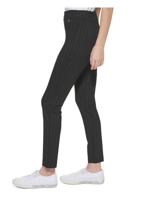 Calvin Klein Pinstriped Pull-On Pants