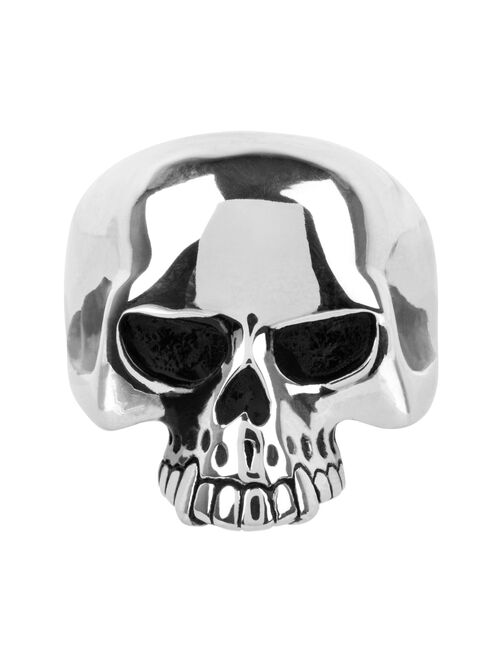 Men's Black Oxidized Skull Ring