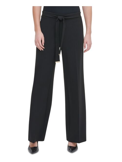 Calvin Klein Tie Front Wide Leg Pants