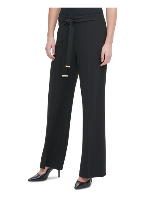 Calvin Klein Tie Front Wide Leg Pants