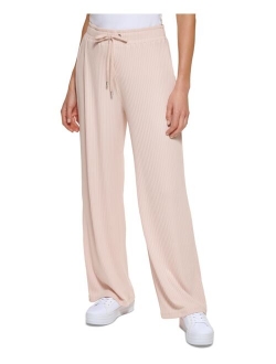 Rib Knit Wide Leg Pants