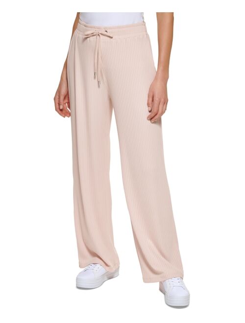 Calvin Klein Rib Knit Wide Leg Pants