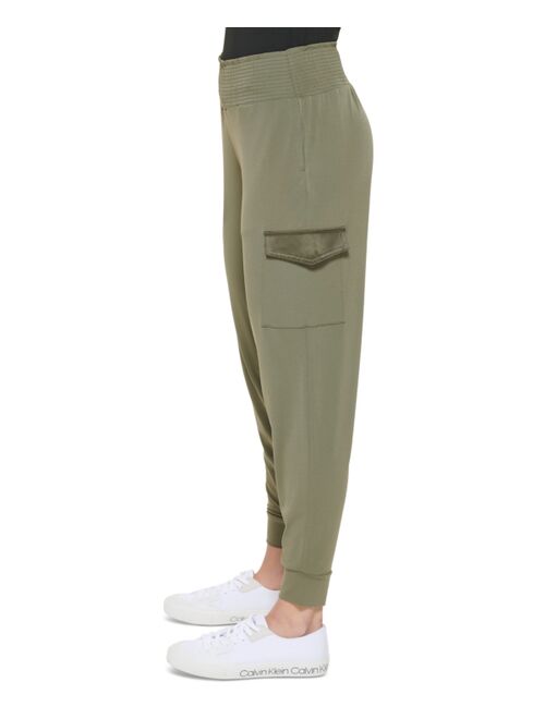 Calvin Klein Matte Jersey Cargo Jogger Pants