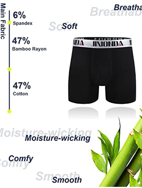 Jimonda Men's Underwear Bamboo Rayon & Copper Fibre Boxer Briefs with Fly Pouch