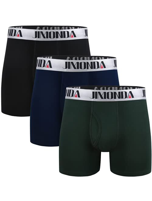 Jimonda Men's Underwear Bamboo Rayon & Copper Fibre Boxer Briefs with Fly Pouch