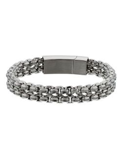 Men's Double Strand Stainless Steel Chain Bracelet