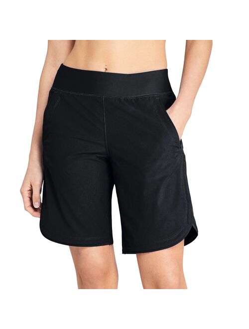 Women's Lands' End Quick Dry Thigh-Minimizer With Panty Swim Long Board Shorts