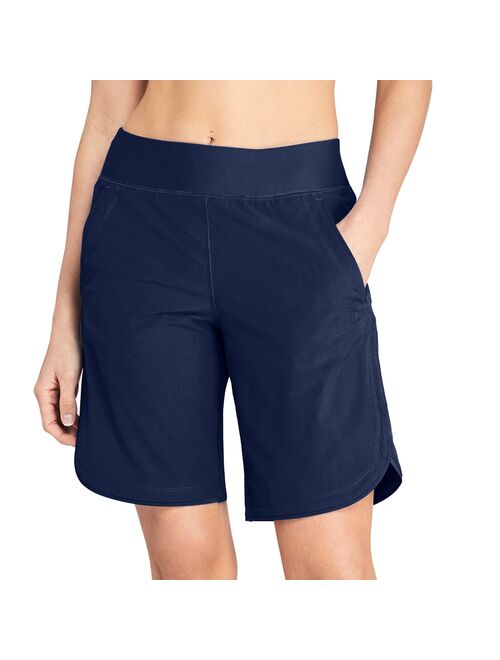 Women's Lands' End Quick Dry Thigh-Minimizer With Panty Swim Long Board Shorts