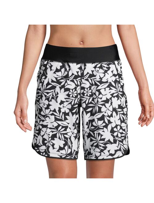 Women's Lands' End Quick Dry Thigh-Minimizer With Panty Swim Long Board Shorts