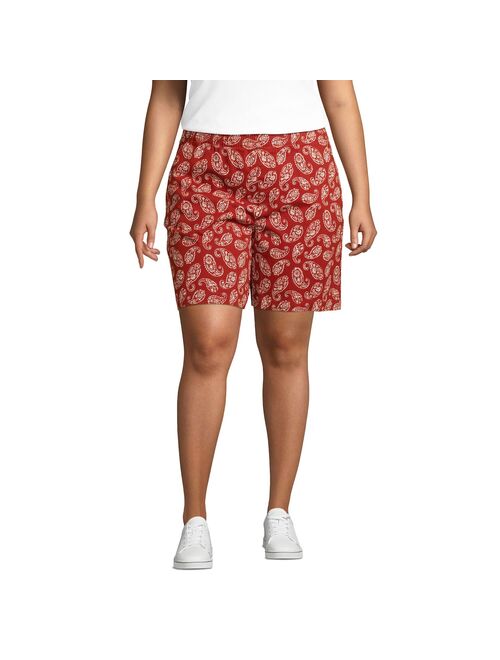 Plus Size Lands' End Pull-On 7" Chino Shorts